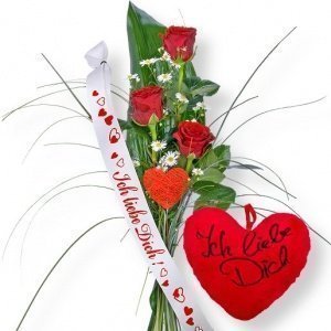 Love Letter und Kuschel-Herz Ich liebe D