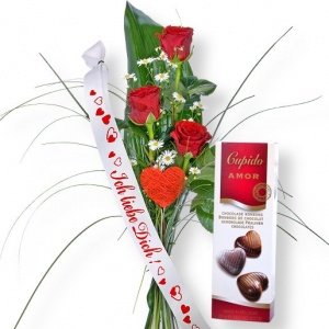 Love Letter und Pralinen-Herzen