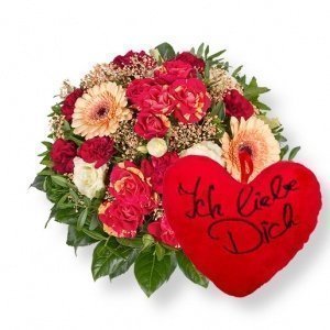 Lovely und Kuschel-Herz Ich liebe Dich