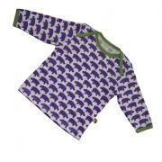 loud + proud - Langarm-Shirt Hippo lila,