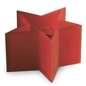 LUNA STAR Wachswindlicht Weihnachtsrot