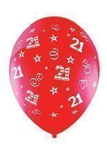 Luftballons 21 Jahre rot 25 Stück