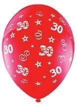 Luftballons 30. Geburtstag rot 25 St.