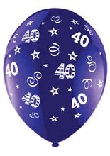 Luftballons 40. Geburtstag lila 25 St.