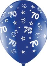 Luftballons 70. Geburtstag blau 25 St.