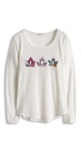 Luftiges Longsleeve mit Frontprint