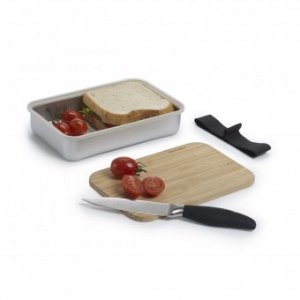 Lunch Box Sandwich on board grau