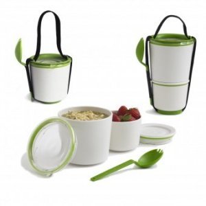 Lunch Pot weiß/lime