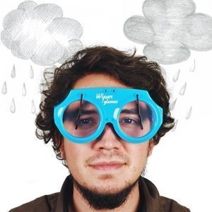 Lustige Brille mit Scheibenwischer