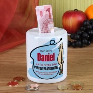 Lustige Spardose für die Penisverlängeru