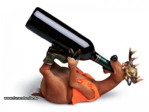 Lustiger Weinflaschenhalter - ´´Hirsch