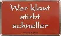 Lustiges Funschild Klauen