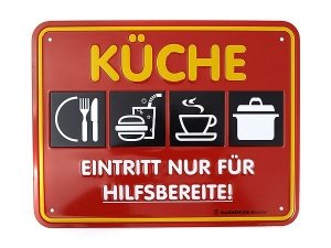 Lustiges Funschild Küche