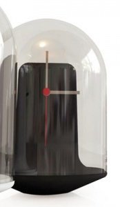 _ MANTEL DOME Kaminuhr - SCHWARZ