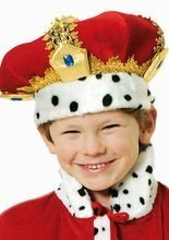 Märchen Krone König für Kinder rot-gold