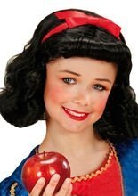 Märchenprinzessin Kinder-Perücke, schwar