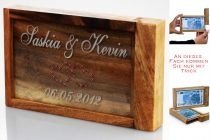 Magische Geldgeschenkbox mit Strass-Herz