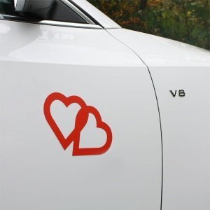 Magnet Verschlungene Herzen, rot