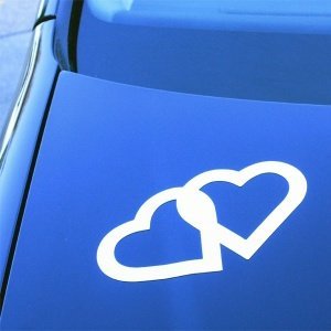 Magnet Verschlungene Herzen, weiß