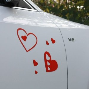 Magnete Herz in Herz, rot