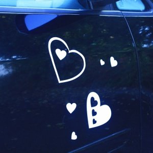 Magnete Herz in Herz, weiß