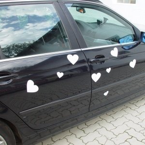 Magnetherz, groß, weiß