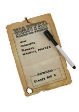 Magnetische Einkaufsliste Wanted Steckbr