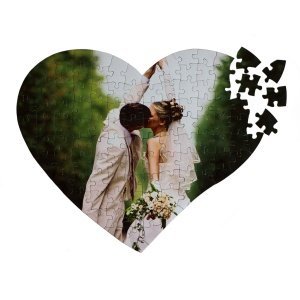 Magnetisches Herzpuzzle mit Foto