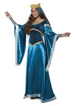 Maid Marion Damen-Kostüm blau