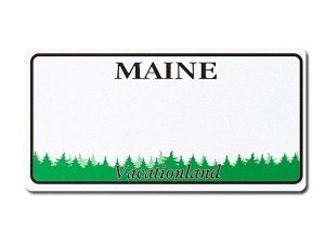 Maine US Deko Nummernschild mit individu