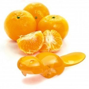 Mandarinenschäler Bo transparent orange