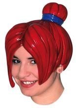Manga Girl Latexperücke rot