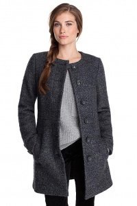 Mantel aus Woll-Bouclé