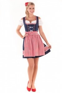 MarJo Dirndl Elicia II blau-rot