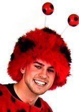 Marienkäfer Perücke Afro rot-schwarz