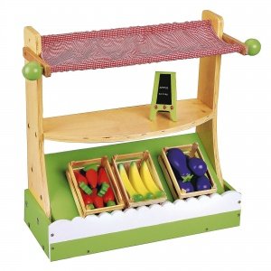 Marktstand mit 3 Kisten