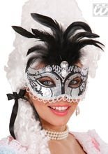 Maskenball Augenmaske mit Glitzer-Steine