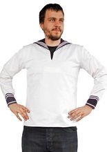 Matrose Hemd Marine Kostüm weiss-blau