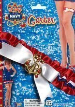 Matrosin Strumpfband Sailor Girl weiss-r