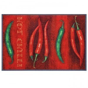 Matte Wash&Dry Design, Chilies 50x75 cm