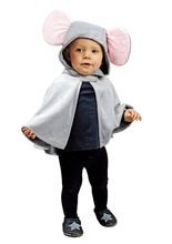 Maus Plüsch-Cape Kinderkostüm grau-rosa