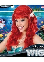 Meerjungfrau Perücke mit Muscheln und Pe