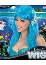 Meerjungfrau Perücke mit Muscheln und Pe