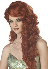 Meerjungfrau Perücke rot-braun