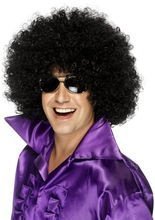 Mega-Afro-Perücke, schwarz