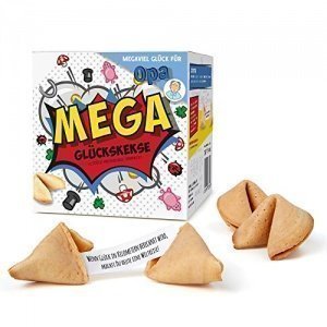Mega Glückskekse – Megaviel Glück für Opa – 12 einzeln verpackte Kekse mit Sprüchen – Orig