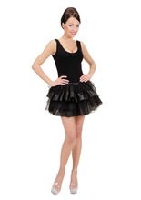 Mehrlagiger Petticoat, schwarz