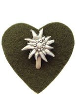 Mei-Schee Trachten Filz-Herz Edelweiss l