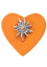 Mei-Schee Trachten Filz-Herz Edelweiss o