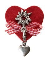 Mei-Schee Trachten Glamour Filz-Herz rot